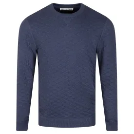 The Ward Crewneck Sweater Heathered Navy - SS24