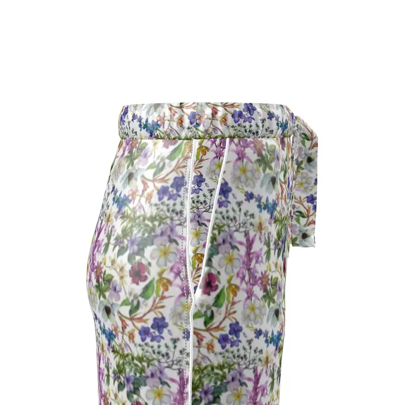 Womens Luxury Pyjama Trousers - Orchid Light Botanicals Collection