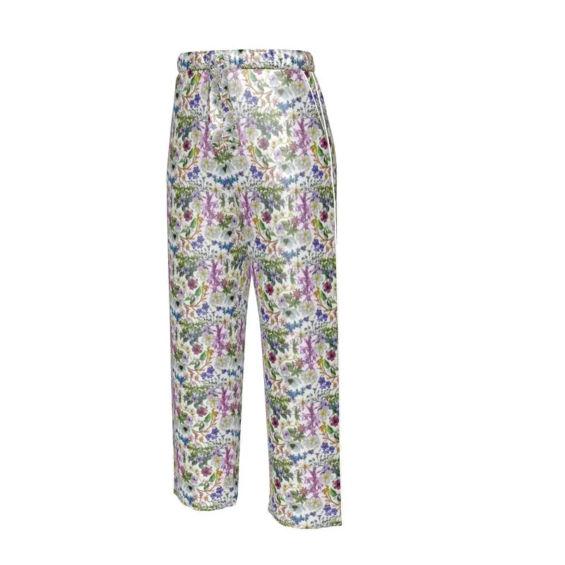 Womens Luxury Pyjama Trousers - Orchid Light Botanicals Collection