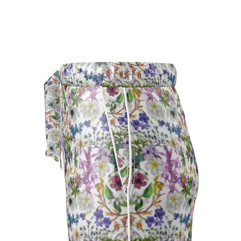 Womens Luxury Pyjama Trousers - Orchid Light Botanicals Collection