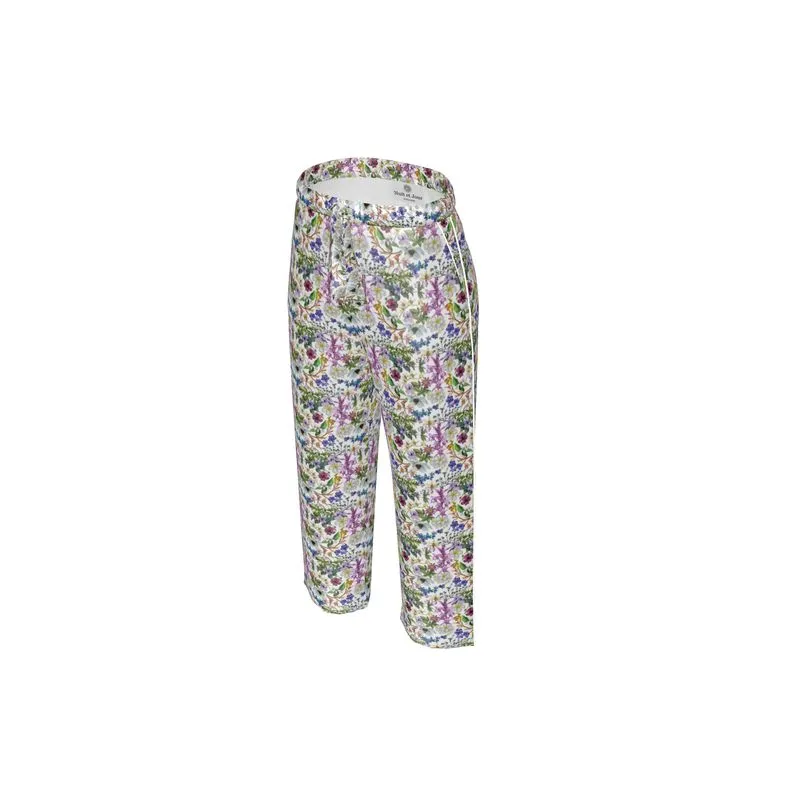 Womens Luxury Pyjama Trousers - Orchid Light Botanicals Collection