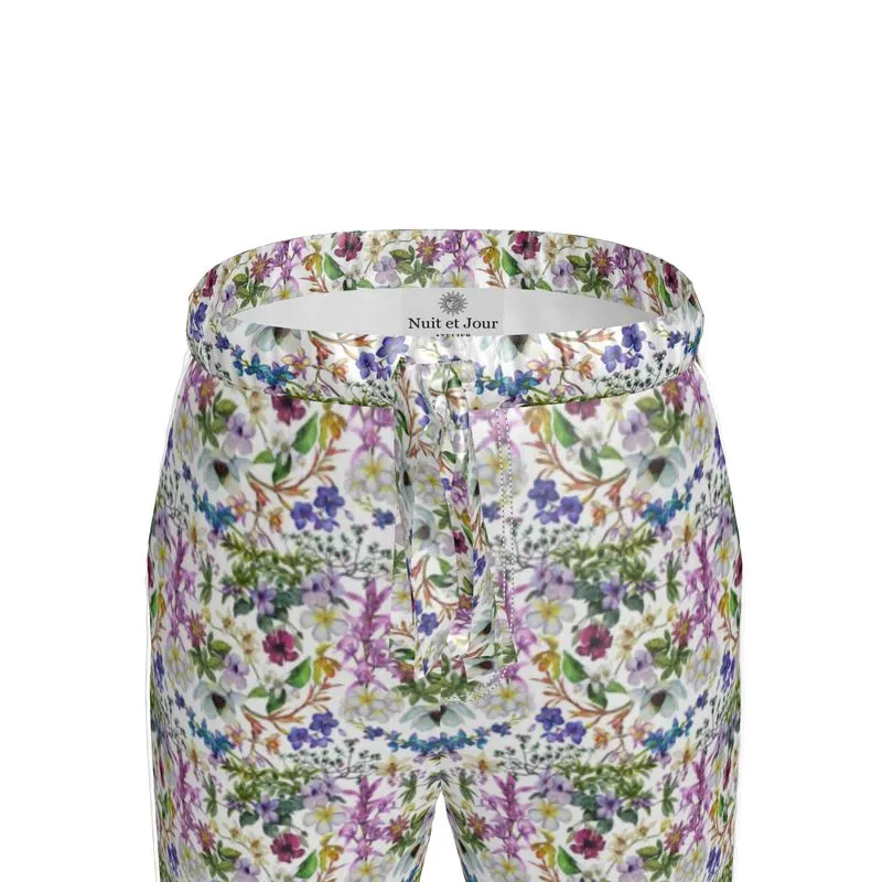 Womens Luxury Pyjama Trousers - Orchid Light Botanicals Collection