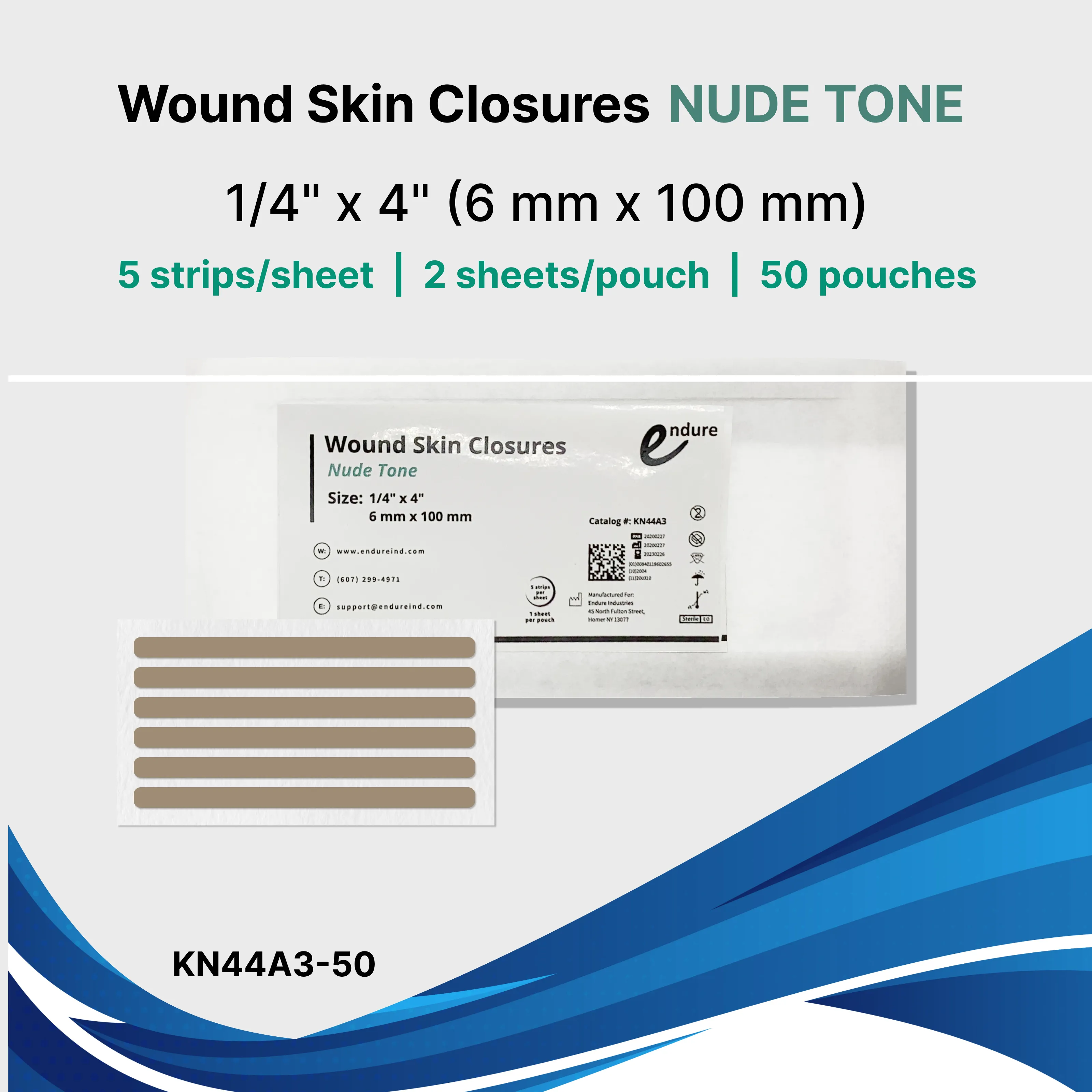 Wound Skin Closures, Reinforced