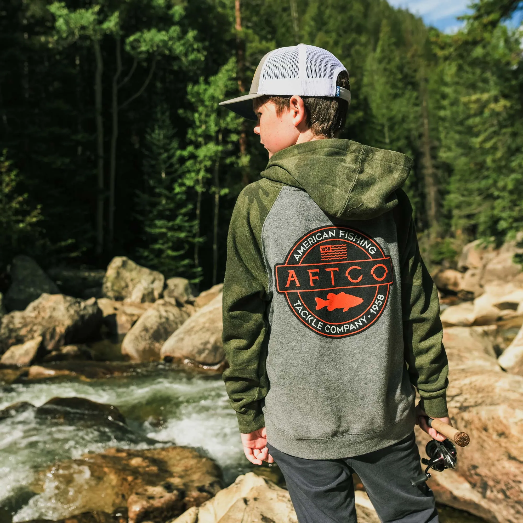 Youth Bass Patch Pullover Hoodie